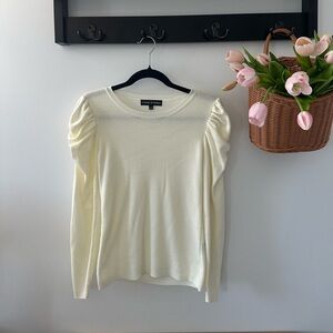 Catherine Malandrino Cream Long Sleeve Top